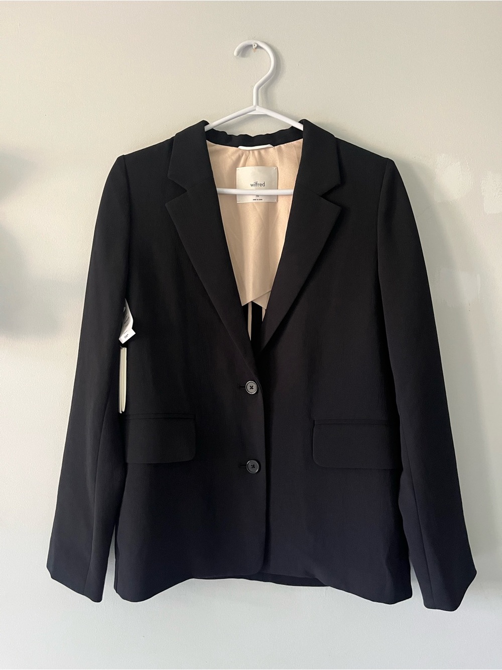 Wilfred Black natacha Single-Breasted Blazer with Cream Lining-fabric from japan